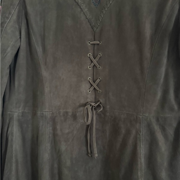 Double D Ranch Brown Suede Jacket with Floral Embroidery-RARE find - Picture 5 of 7